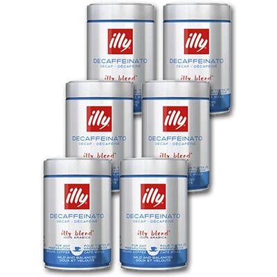 Illy - gemalen koffie - cafeïnevrij - 6 x 250 gram Illy - gemalen koffie - cafeïnevrij - 6 x 250 gram