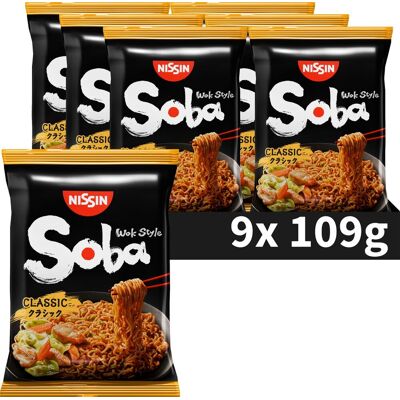 Nissin soba bag classic noodles - wok style instant noedels - 9 stuks Nissin soba bag classic noodles - wok style instant noedels - 9 stuks