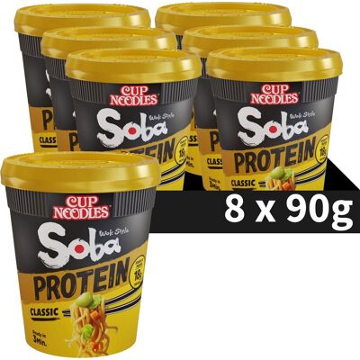 Nissin soba cup noodles protein - classic wok style noedels met eiwit - instant noodles - 8 stuks Nissin soba cup noodles protein - classic wok style noedels met eiwit - instant noodles - 8 stuks
