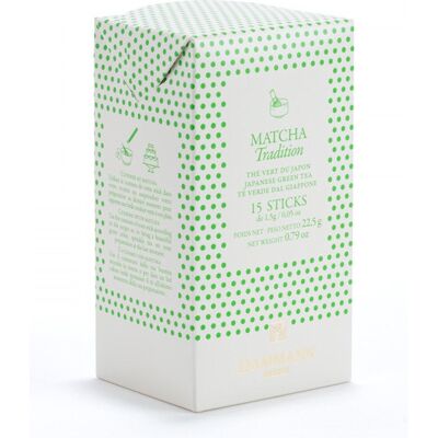 Dammann Frères - matcha sticks 15 x 1,5 gram - japanse matcha Dammann Frères - matcha sticks 15 x 1,5 gram - japanse matcha