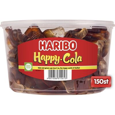 Haribo happy cola - snoep in colasmaak - 150 stuks silo Haribo happy cola - snoep in colasmaak - 150 stuks silo