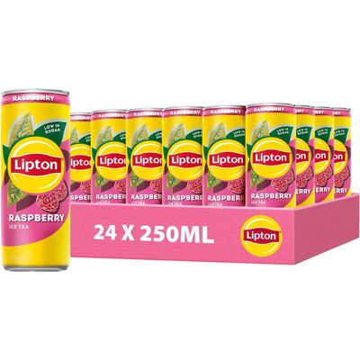 Lipton ice tea blik - raspberry - met de smaak van framboos - 24 x 250 ml - voordeelverpakking Lipton ice tea blik - raspberry - met de smaak van framboos - 24 x 250 ml - voordeelverpakking