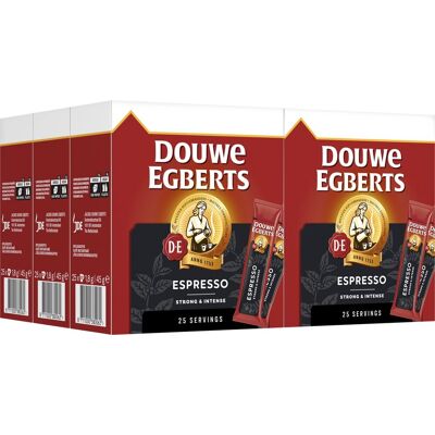 Douwe Egberts espresso sticks oploskoffie - 6 x 25 zakjes Douwe Egberts espresso sticks oploskoffie - 6 x 25 zakjes