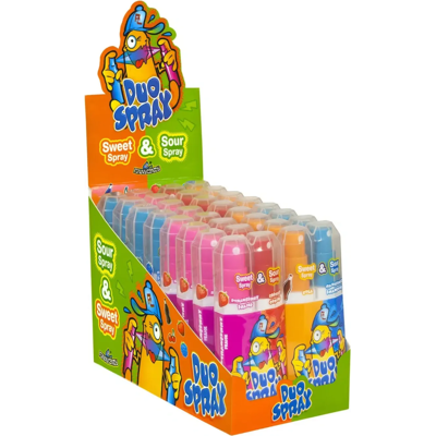 Funny Candy Funny duo sprays sour & sweet (16 stuks) Funny Candy Funny duo sprays sour & sweet (16 stuks)