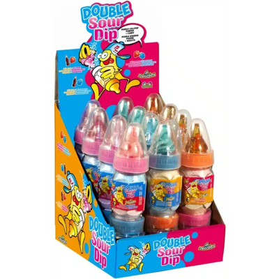 Funny Candy Double sour dip (12 stuks) Funny Candy Double sour dip (12 stuks)