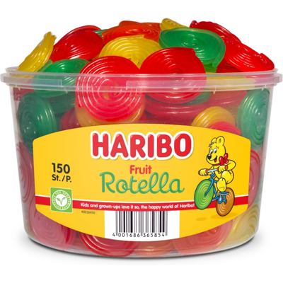 Haribo fruit rotella (150 stuks) Haribo fruit rotella (150 stuks)