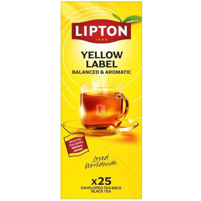 Lipton feel good selection thee yellow label (6x25 stuks) Lipton feel good selection thee yellow label (6x25 stuks)