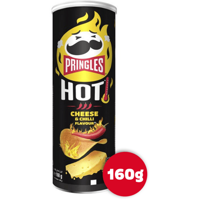 Pringles hot cheese & chili (6x 160gr) Pringles hot cheese & chili (6x 160gr)