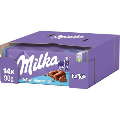 Milka bubbly melkchocolade (14x 90gr) Milka bubbly melkchocolade (14x 90gr)