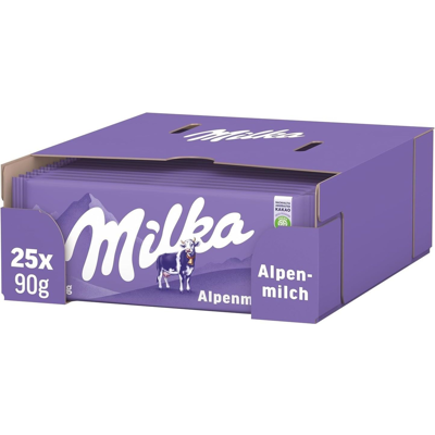 Milka alpenmelk flowpack (25x 90gr) Milka alpenmelk flowpack (25x 90gr)