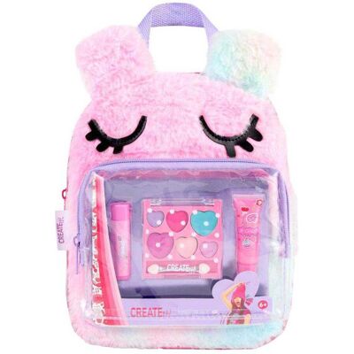 Merkloos / Sans Marque Create it! make-up set in fluffy rugtas Multi Kleuren Merkloos / Sans Marque Create it! make-up set in fluffy rugtas Multi Kleuren