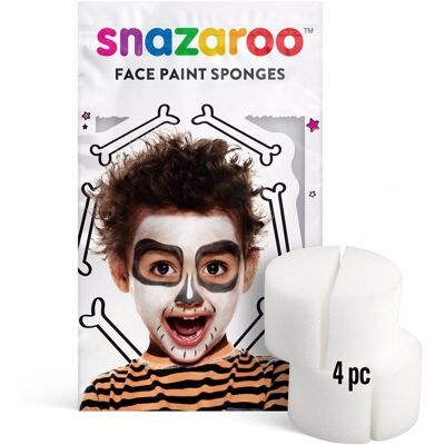 Snazaroo schminkspons set 4 stuks - high density half moon make-up sponsen voor face & body painting - duurzaam & huidvriendelijk Snazaroo schminkspons set 4 stuks - high density half moon make-up sponsen voor face & body painting - duurzaam & huidvriendelijk