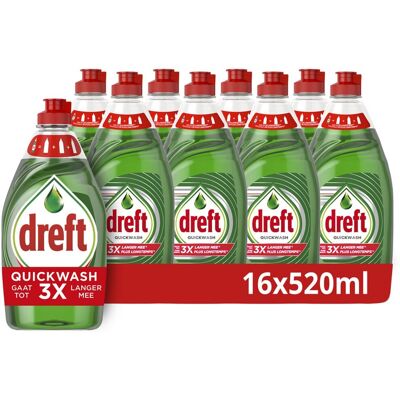 Dreft platinum quickwash original vloeibaar handafwasmiddel - 16 x 520ml Dreft platinum quickwash original vloeibaar handafwasmiddel - 16 x 520ml