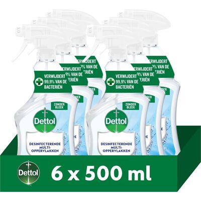 Dettol desinfecterende multi-oppervlakken allesreiniger spray - 6 x 500 ml - voordeelverpakking Dettol desinfecterende multi-oppervlakken allesreiniger spray - 6 x 500 ml - voordeelverpakking