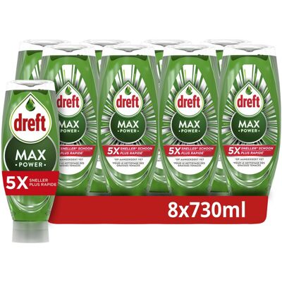 Dreft maxpower vloeibaar afwasmiddel - 8 x 730 ml Dreft maxpower vloeibaar afwasmiddel - 8 x 730 ml
