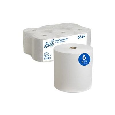 Kimberly Clark Wit Rol Handdoek 6667 - PapierHanddoekrol Kimberly Clark Wit Rol Handdoek 6667 - PapierHanddoekrol