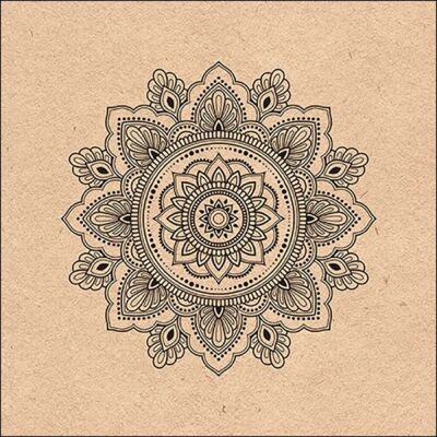 Ambiente servetten 33x33cm mandala nature 20 stuks Ambiente servetten 33x33cm mandala nature 20 stuks