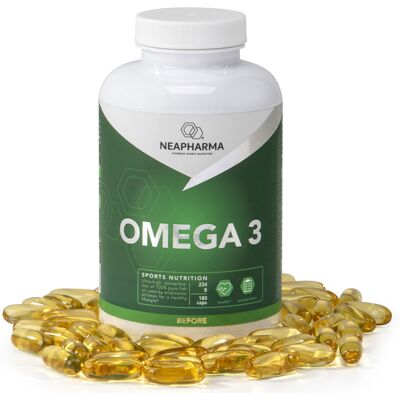 Neapharma capsules omega 3 pot (180st) Wit Neapharma capsules omega 3 pot (180st) Wit