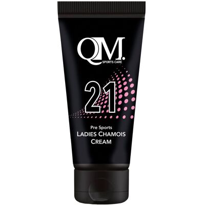 QM Sports Care 21 ladies chamois cream tube 150ml Zwart-rood-wit QM Sports Care 21 ladies chamois cream tube 150ml Zwart-rood-wit