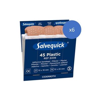 Salvequick Waterdichte Pleisters - Opvulset 45 stuks Salvequick Waterdichte Pleisters - Opvulset 45 stuks