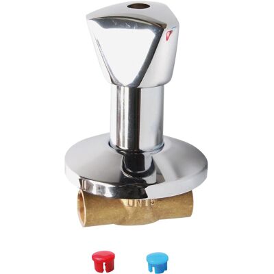 Kirchhoff inbouw stopkraan - chroom - 22 mm - met rozet Kirchhoff inbouw stopkraan - chroom - 22 mm - met rozet