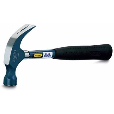 Stanley Blue Strike Klamphamer - 20oz - Gebogen Klam - Gekoeld, Geheatstalen - Lichtgewicht Stanley Blue Strike Klamphamer - 20oz - Gebogen Klam - Gekoeld, Geheatstalen - Lichtgewicht