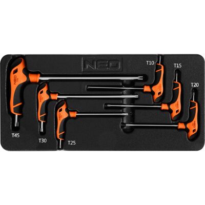 Neo 84-264 torx sleutel set, 6 delig Neo 84-264 torx sleutel set, 6 delig