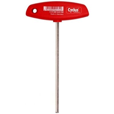 Cycplus T-greep inbussleutel 3mm 100mm lang magic ring cyclus 7207103 Rood Cycplus T-greep inbussleutel 3mm 100mm lang magic ring cyclus 7207103 Rood