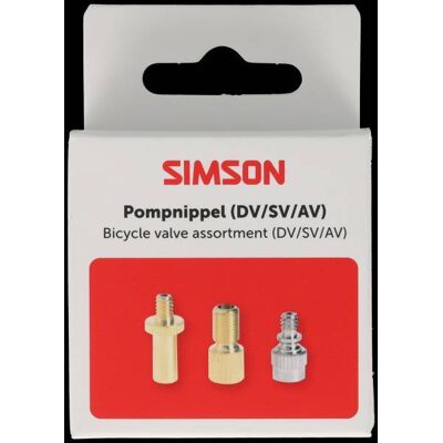 Simson pompnippel assortiment 3-delig Simson pompnippel assortiment 3-delig