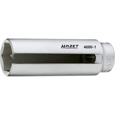 Hazet lambdasonde-dopsleutel 4680-1 · 1/2 inch (12,5 mm) vierkant hol · buiten-zeskant-profiel · sw 22 mm Hazet lambdasonde-dopsleutel 4680-1 · 1/2 inch (12,5 mm) vierkant hol · buiten-zeskant-profiel · sw 22 mm