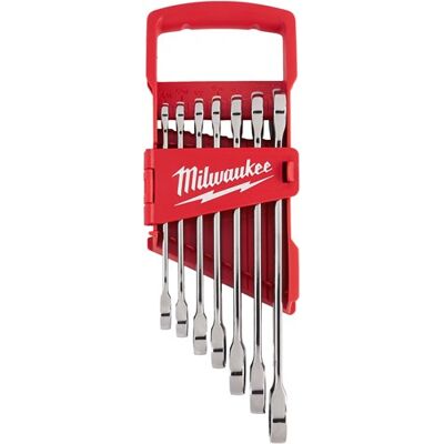 Milwaukee 4932464995 - Steeksleutelset (7-delige, Zilver, Ratchet) - Gereedschap Milwaukee 4932464995 - Steeksleutelset (7-delige, Zilver, Ratchet) - Gereedschap