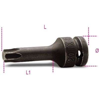 Beta slagdoppen voor torx® schroeven 720tx 30 - 007200460 Beta slagdoppen voor torx® schroeven 720tx 30 - 007200460