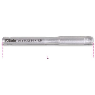 Beta uitwendige geleider pennen voor wielmontage 985m m12x1,50 - 009850102 Beta uitwendige geleider pennen voor wielmontage 985m m12x1,50 - 009850102