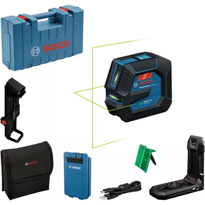 Blauw Bosch professional gll 20-22 g - lijnlaser - (1 x accu ba 3.7v li-ion 3.0ah xl, laserrichtbord, houder lb10, usb-a naar usb-c kabel, tas) Blauw Bosch professional gll 20-22 g - lijnlaser - (1 x accu ba 3.7v li-ion 3.0ah xl, laserrichtbord, houder lb10, usb-a naar usb-c kabel, tas)
