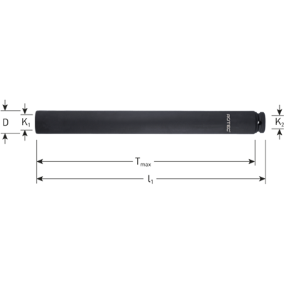 Rotec krachtdop binnenvierkant 1/2" extra lang l=310 sw 24 - 842.3024 Rotec krachtdop binnenvierkant 1/2" extra lang l=310 sw 24 - 842.3024