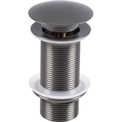 Differnz design afvoerplug gun metal - pop-up - 63mm - mix & match - grote schroef Differnz design afvoerplug gun metal - pop-up - 63mm - mix & match - grote schroef