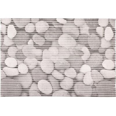 Differnz multi mat - stones - 100% pvc - 65 x 45 cm - grijs Differnz multi mat - stones - 100% pvc - 65 x 45 cm - grijs