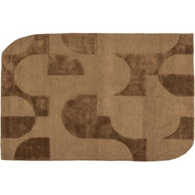 WOOOD livo vloerkleed - wol/katoen - bruin - 170x240 WOOOD livo vloerkleed - wol/katoen - bruin - 170x240