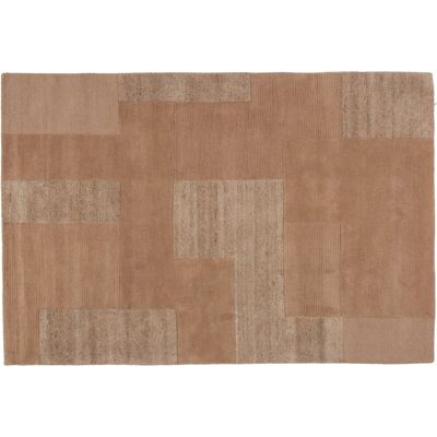WOOOD noven handgeweven vloerkleed - wol - zand - 170x240 cm WOOOD noven handgeweven vloerkleed - wol - zand - 170x240 cm
