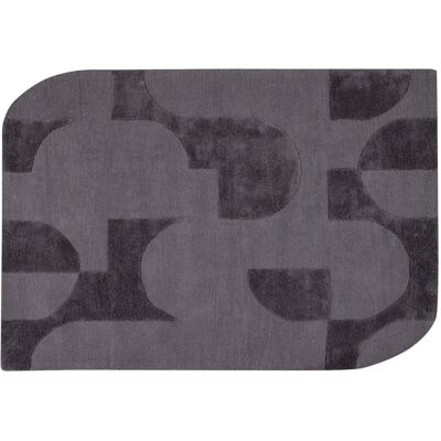 WOOOD livo vloerkleed - wol/katoen - grijs - 170x240 WOOOD livo vloerkleed - wol/katoen - grijs - 170x240