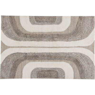 WOOOD moro vloerkleed - wol/katoen grijswit - 170x240 WOOOD moro vloerkleed - wol/katoen grijswit - 170x240