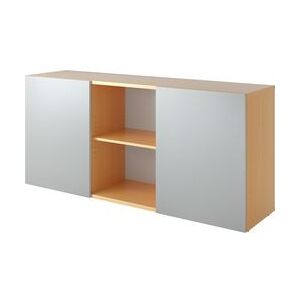 HAMMERBACHER V1780/6/S Zilveren Sideboard - Kantooropslag HAMMERBACHER V1780/6/S Zilveren Sideboard - Kantooropslag