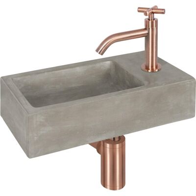Differnz ravo fonteinset beton donker grijs gebogen x rood koper Differnz ravo fonteinset beton donker grijs gebogen x rood koper