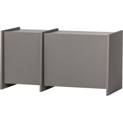 WOOOD brock tv meubel 102 cm - essen fineer - warmgrijs - 53x102x44 WOOOD brock tv meubel 102 cm - essen fineer - warmgrijs - 53x102x44