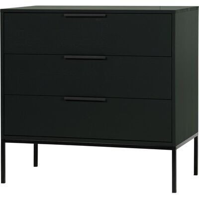 WOOOD adam ladekast - grenen - zwart - 93x94x52 WOOOD adam ladekast - grenen - zwart - 93x94x52
