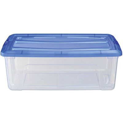 IRIS topbox opbergbox 30l 57.5x39x20.5 cm blauw/transparant IRIS topbox opbergbox 30l 57.5x39x20.5 cm blauw/transparant