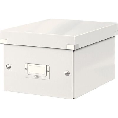 Leitz wow click & store kleine opbergdoos - 84% gerecycled karton - 22 x 28.2 cm (bxhxd) - voor a5 formaten - wit Leitz wow click & store kleine opbergdoos - 84% gerecycled karton - 22 x 28.2 cm (bxhxd) - voor a5 formaten - wit