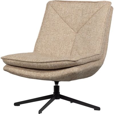 WOOOD milaro draaifauteuil - polyester - naturel melange - 88x75x94 WOOOD milaro draaifauteuil - polyester - naturel melange - 88x75x94