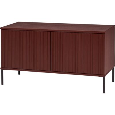 WOOOD new gravure tv meubel - grenen - bordeauxrood - 56x100x44 WOOOD new gravure tv meubel - grenen - bordeauxrood - 56x100x44