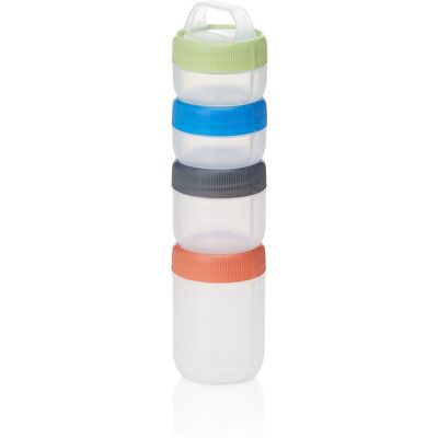 Human Gear Humangear - stax - small - clear/spectrum - starter 4-pack - opbergdoos - stapelbaar - lichtgewicht Human Gear Humangear - stax - small - clear/spectrum - starter 4-pack - opbergdoos - stapelbaar - lichtgewicht